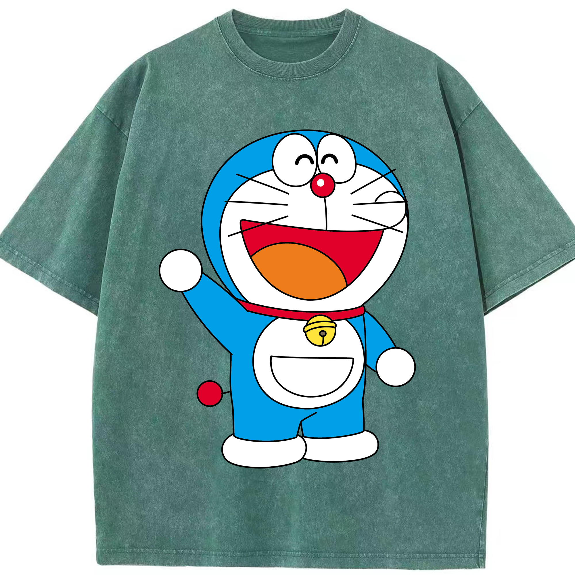 （画像用） ドラえもん Doraemon 綿100% ヴィンテージ風 半袖Tシャツ（フロントプリント）